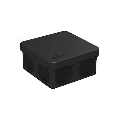картинка Промрукав 60-0210-9005 Коробка распределительная двухкомпонентная безгалогенная (HF) черная 80х80х40 от компании Intant
