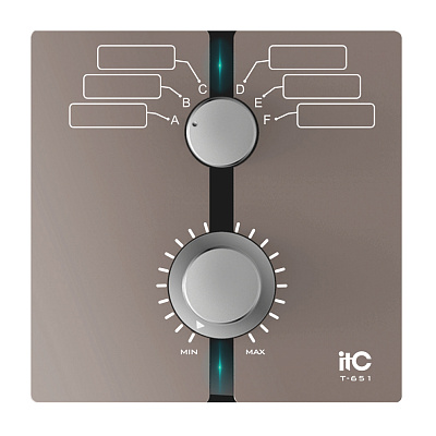 картинка ITC T-651 Панель управления с регулятором громкости для усилителей серии UC от компании Intant
