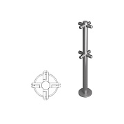 картинка Oxgard ВЗР 2462-00.02-04 Стойка ограждения под стекло Х-образная h=400мм от компании Intant