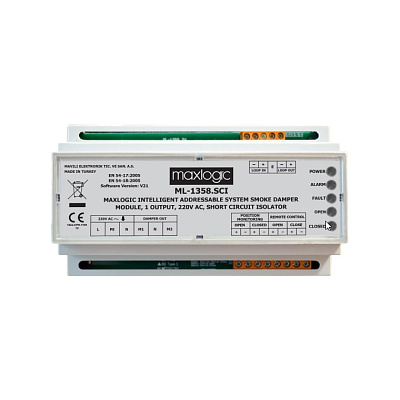 картинка Mavili ML-1358 Модуль управления клапаном ДУ/огнезащиты адресный от компании Intant