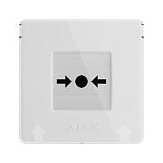 картинка Ajax ManualCallPoint белый Беспроводная настенная кнопка программируемая с механизмом сброса от компании Intant