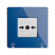 картинка Ajax ManualCallPoint синий Беспроводная настенная кнопка программируемая с механизмом сброса от компании Intant