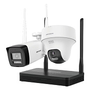 картинка Hikvision NKS422W02H Wi-Fi комплект видеонаблюдения 2MP (1 bullet+1 turret+ Видеорегистратор) от компании Intant