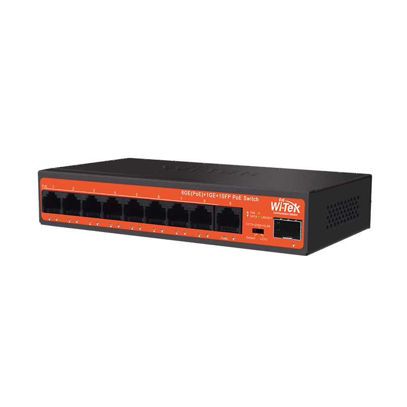 Wi-Tek WI-PS309GFH Коммутатор 8-портовый неуправляемый PoE