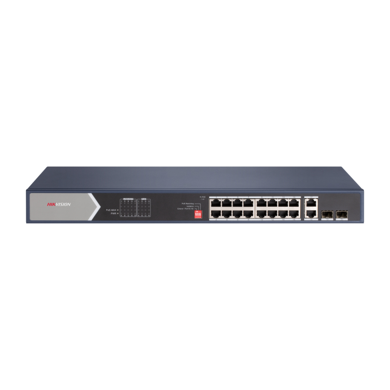 Hikvision DS-3E0520HP-E Коммутатор 16-портовый неуправляемый Hi-PoE