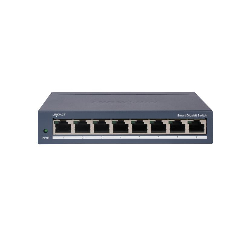 Hikvision DS-3E1508-EI Коммутатор 8-портовый управляемый, управление через Hik-Partner Pro