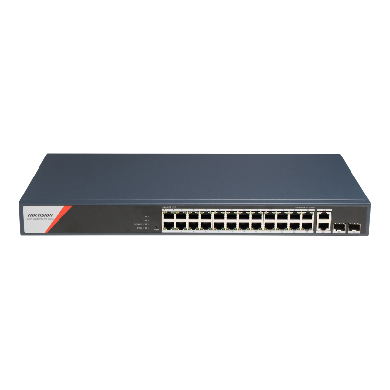 Hikvision DS-3E1528HP-SI-24P2T2F Коммутатор 24-портовый PoE
