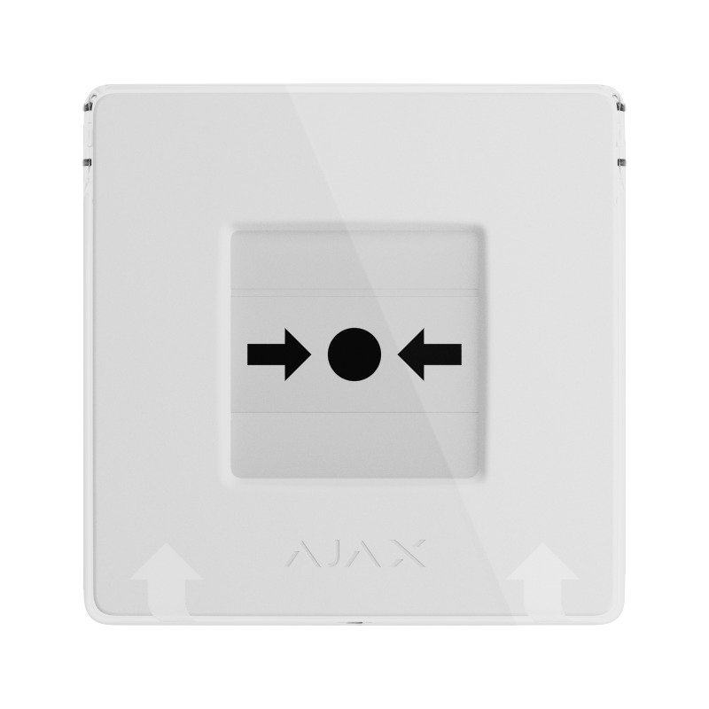 Ajax ManualCallPoint белый Беспроводная настенная кнопка программируемая с механизмом сброса