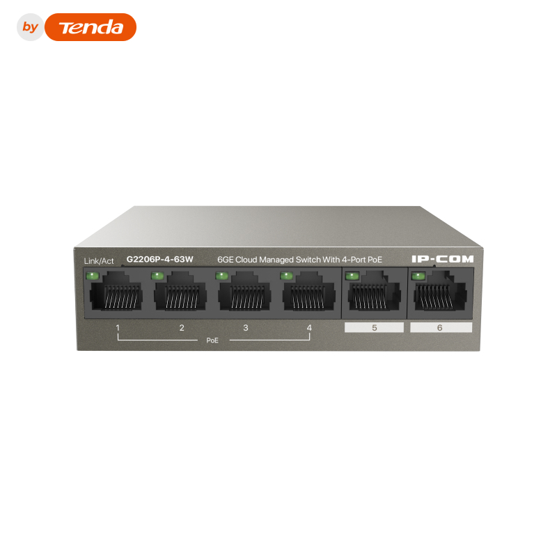IP-Com G2206P-4-63W Коммутатор 4-портовый управляемый PoE
