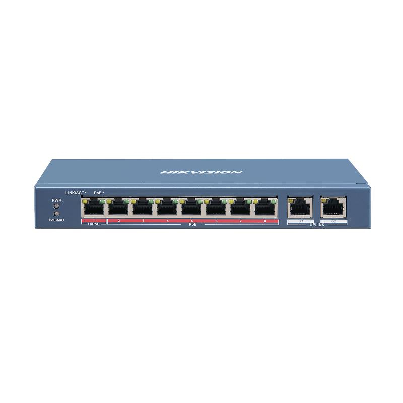 Hikvision DS-3E0310HP-E Коммутатор 8-портовый неуправляемый Hi-PoE