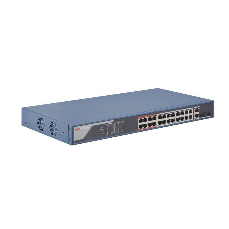 Hikvision DS-3E1326P-EI Коммутатор 24-портовый PoE, управление через Hik-Partner Pro