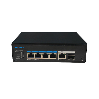 картинка UTEPO UTP6306TS-PSD-PDD Промышленный 4-портовый неуправляемый коммутатор PoE от компании Intant