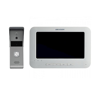 картинка Hikvision DS-KIS205T (Black) Комплект DS-KB2421-IM (вызывная панель) + DS-KH2220-S (монитор 7“) от компании Intant