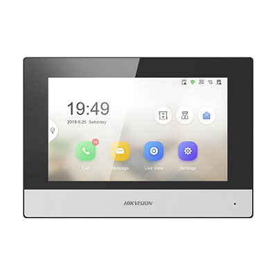 картинка Hikvision DS-KH6320-WTE1 (Black) видеодомофон  7" цветной TFT LCD экран от компании Intant