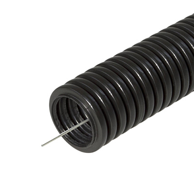 картинка Строитель PR.021651 Труба гофрированная ПНД безгалогенная (HF) черная с/з d16 мм (100м/уп) от компании Intant
