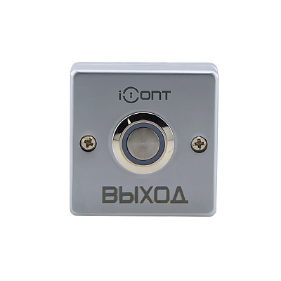 картинка iButton-03 LED Кнопка выхода металлическая накладная с подсветкой (NO контакты) от компании Intant