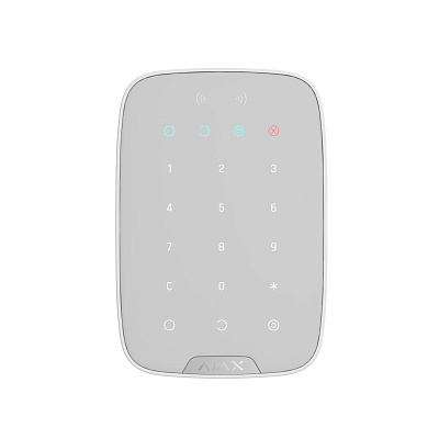 картинка Ajax KeyPad Plus белый Беспроводная клавиатура с поддержкой защищенных бесконтактных карт и брелоков от компании Intant
