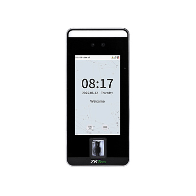 картинка ZKTeco SpeedFace-V5L[MF] Биометрический терминал распознавания лиц и отпечатков пальцев от компании Intant