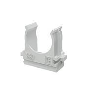 картинка Промрукав PR.02720 Крепёж-клипса для труб Полистирол серая d20 мм (100 шт/уп) от компании Intant