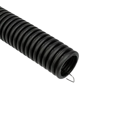картинка Труба гофрированная 20 мм с зондом черная ПНД UNIT (100м) от компании Intant