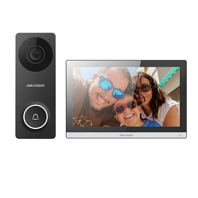 картинка Hikvision DS-KIS313-P Комплект DS-KB2422T-IM (вызывная панель) + DS-KH6352-WTDE6 (монитор 7“) от компании Intant