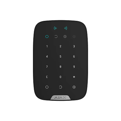 картинка Ajax KeyPad Plus черный Беспроводная клавиатура с поддержкой защищенных бесконтактных карт и брелоков от компании Intant