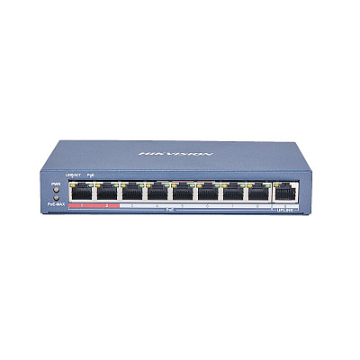 картинка Hikvision DS-3E0109P-E(C) Коммутатор 8-портовый неуправляемый PoE от компании Intant