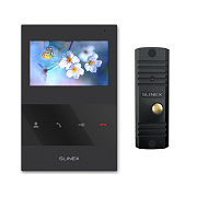 картинка Slinex KIT SQ-04 цвет черный ML-16HR цвет черный. Комплект домофона 4" + панель вызова от компании Intant