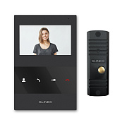 картинка Slinex KIT SQ-04M цвет черный + ML-16HD цвет черный. Комплект домофона 4" + панель вызова от компании Intant