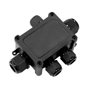 картинка Промрукав PR08.13150 Коробка распределительная 5-вводная черная 135х96х42 от компании Intant