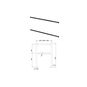 картинка Oxgard ВЗР 1996.05-01 Поручень ограждения двойной длиной 440 мм от компании Intant