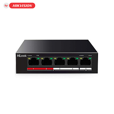 картинка HiLook NS-0105P-35(B) Коммутатор 4-портовый неуправляемый PoE от компании Intant