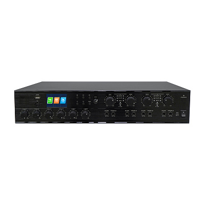 картинка ITC T-4240UC 4-канальный матричный цифровой микшерный усилитель 4*240 Вт с Bluetooth и MP3 от компании Intant